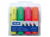 zakreslacz-fluo-plaski-4-kolory-milan-waga-z-opakowaniem-0-2-kg