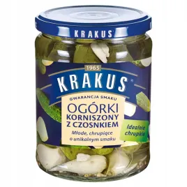 krakus-ogorki-korniszony-z-czosnkiem-500-g