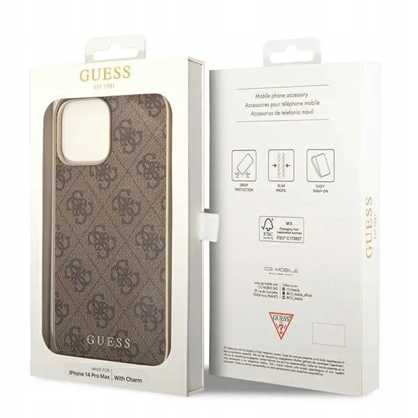 plecki-guess-do-iphone-14-pro-charms-brazowy-material-tworzywo-sztuczne