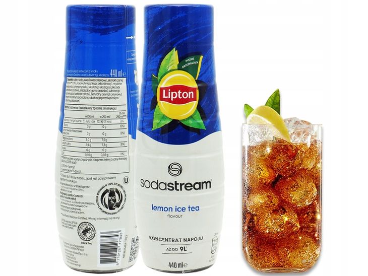 SYROP SODASTREAM LIPTON LEMON ICE TEA DO SATURATORA 9L NAPOJU z 440ml