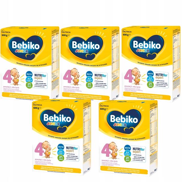 Фото - Дитяче харчування Expert ﻿Bebiko Junior Nutriflor  4 Mleko Powyżej 2 Roku 600g x 5 Kartonów 