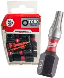 bit-udarowy-koncowka-shockwave-torx-tx50-25mm-15-sztuk-opakowie-milwauke