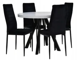 stol-okragly-90x90-190-marmur-bianco-i-4-krzesla-tapicerowane-welur-czarny