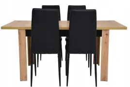 zestaw-drewno-czern-4x-krzesla-tapicerowane