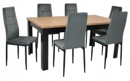stol-z-krzeslami-6x-krzeslo-ik-07-szare-welurowe-stol-c-14-90x160-200cm