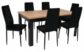 stol-z-krzeslami-6x-krzeslo-ik-07-czarne-welurowe-stol-c-14-90x160-200cm