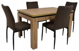 stol-z-krzeslami-80x120-160-4x-krzeslo-ik-10-brazowe-stol-c-6-artisan