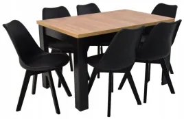 stol-z-krzeslami-80x120-160-stol-c-2-blat-dab-craft-6-krzesel-sl-2-czarne