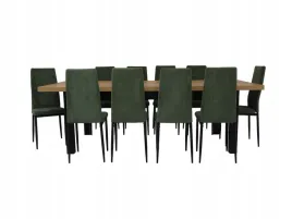 stylowy-komplet-jadalniany-stol-100x200-300cm-10-krzesel-zielen