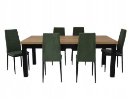 stylowy-komplet-jadalniany-stol-100x200-300cm-6-krzesel-zielen