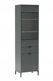 witryna-stojaca-55x196x41-cm-green-stone-szklana-ryflowane-fronty-pojemna
