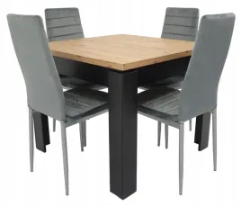 stol-rozkladany-90x90-120cm-4-krzesla-tapicerowane-welur-szary