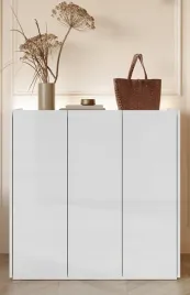 komoda-trzydrzwiowa-95-x-95-x-40-cm-bialy-polysk-dab-scandi