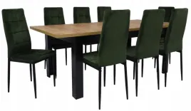 stol-rozkladany-90x160-200cm-craft-i-8-krzesel-tapicerowanych-welur-zielony