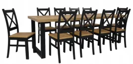 stol-rozkladany-80x140-240-metalowa-podstawa-10-krzesel-drewnianych