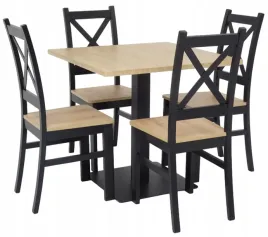 stol-80x80cm-metalowa-podstawa-4x-krzeslo-drewniane-restauracja-kwiarnia