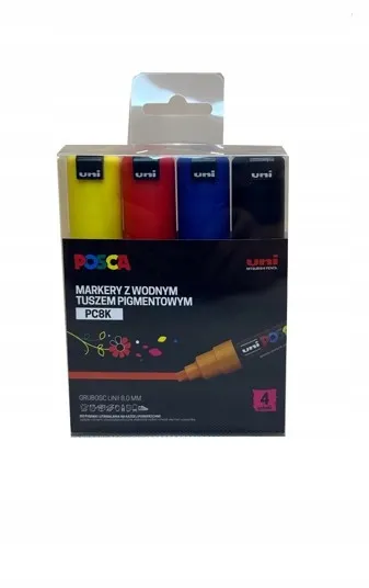 markery-plakatowe-pc-8k-4-kolory-posca-uni-liczba-sztuk-w-zestawie-4