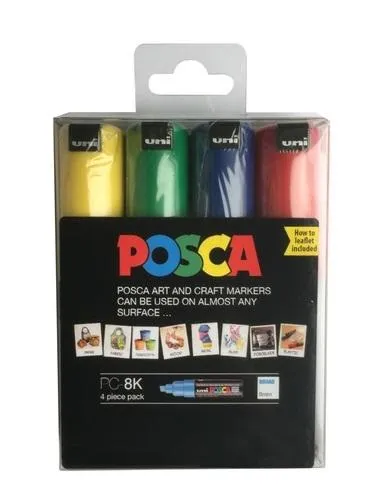 markery-plakatowe-pc-8k-4-kolory-posca-uni-marka-posca
