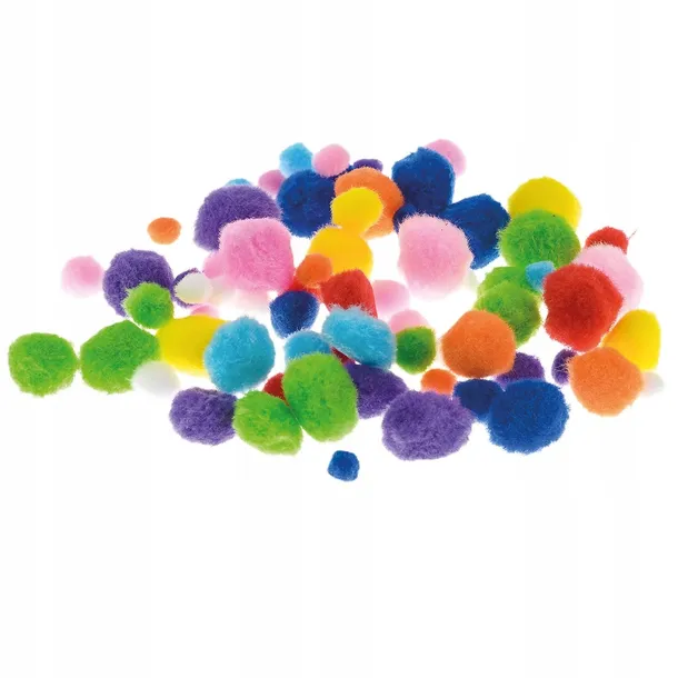 pompony-78szt-kolor-wielokolorowy