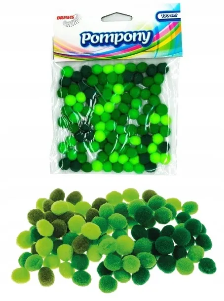 pompony-zielone-10mm-100szt-waga-z-opakowaniem-0-05-kg