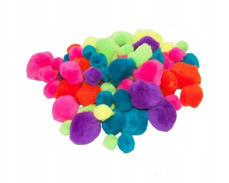 pompony-neonowe-78szt-stan-opakowania-oryginalne