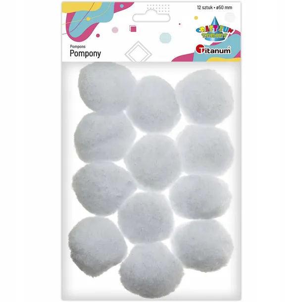 pompony-poliestrowe-12szt-biale-kolor-biel