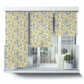 roleta-zewnetrzna-przeciwsloneczna-na-balkon-60x290-zolte-kwiaty-i-liscie