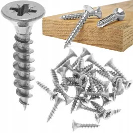 100x-wkret-drewna-zestaw-hartowany-25x10mm-ocynk-srebrny-komplet