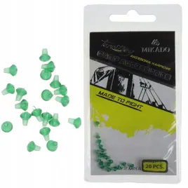 stopery-na-haczyk-silikonowe-zielone-mikado-20-sztuk-karp-ronnie-rig