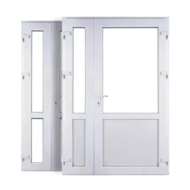 drzwi-sklepowe-pcv-dwuskrzydlowe-plastikowe-szyba-szyba-biale-140-x-210