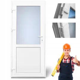 drzwi-sklepowe-pcv-plastikowe-szyba-panel-od-reki-biale-110-x-210-lewe