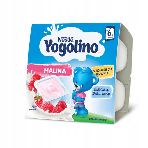 Фото - Дитяче харчування Nestle ﻿ YOGOLINO deserek dla niemowląt malina 400g 