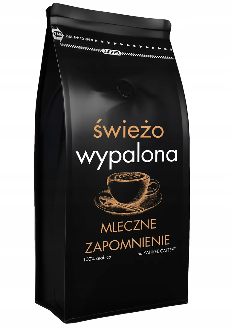 【HANON】 Arabica Slim Cafe Kawa ziarnista 1kg ARABICA ŚWIEŻO PALONA Mleczne zapomnienie