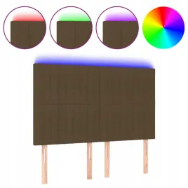 zaglowek-do-lozka-z-led-ciemnobrazowy-144x5x