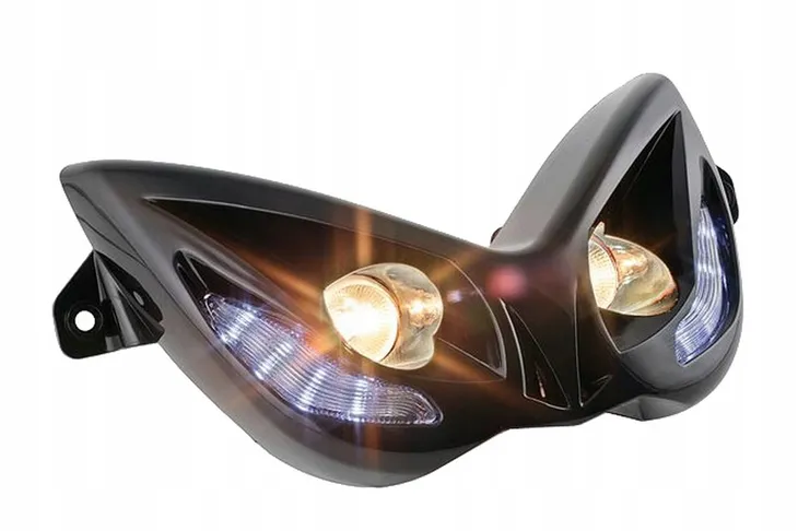 葵2508W2 Lampa przednia STR8 EVO 2, z kierunkowskazami, czarna