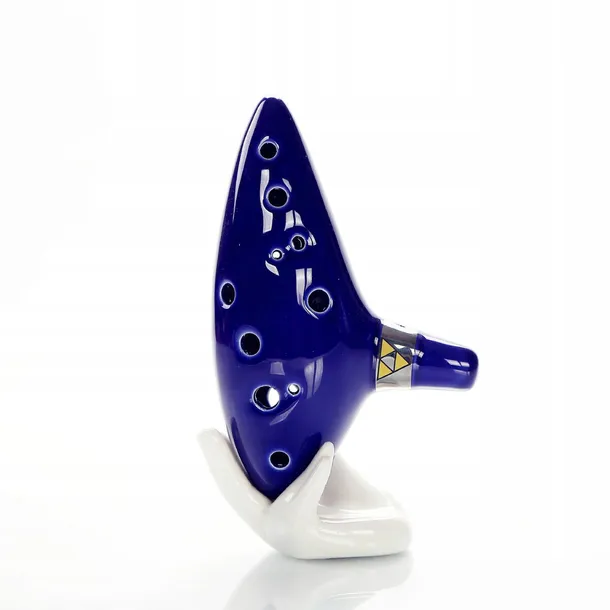 OKARYNA CERAMICZNA GRANATOWA ZELDA OCARINA OF TIME INSTRUMENT ETUI