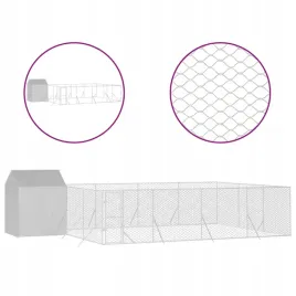 kojec-dla-psa-z-dachem-srebrny-10x6x25m-stal-galwanizowana