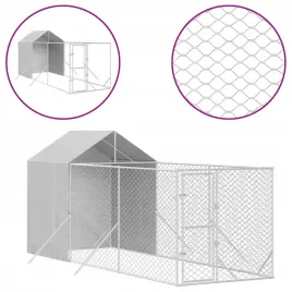 kojec-dla-psa-z-dachem-srebrny-2x6x25-m-stal-galwanizowana