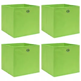 pudelka-4-szt-zielone-32x32x32-cm-tkanina