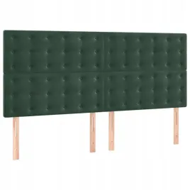 zaglowki-do-lozka-4-szt-ciemnozielony-80x5x78-88cm-aksamit
