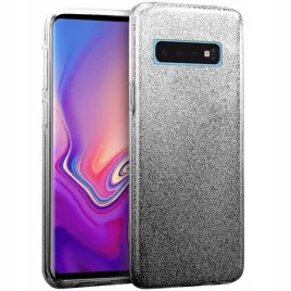 etui-plecki-samsung-s10e-brokat-srebrno-czarne