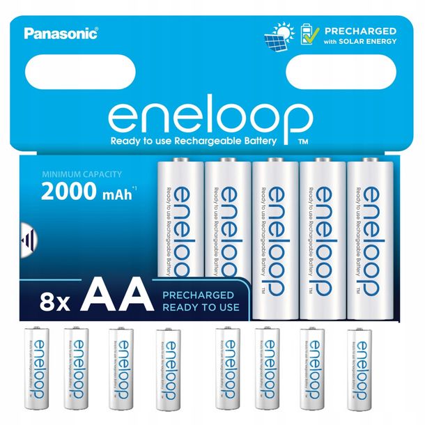 AKUMULATORKI BATERIE ENELOOP R6/AA 2000mAh 8 sztuk