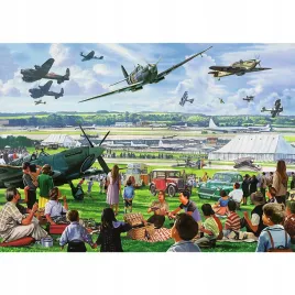 puzzle-1000-ukladanka-widok-samoloty-pokaz-lotniczy-air-show-auta-12-trefl