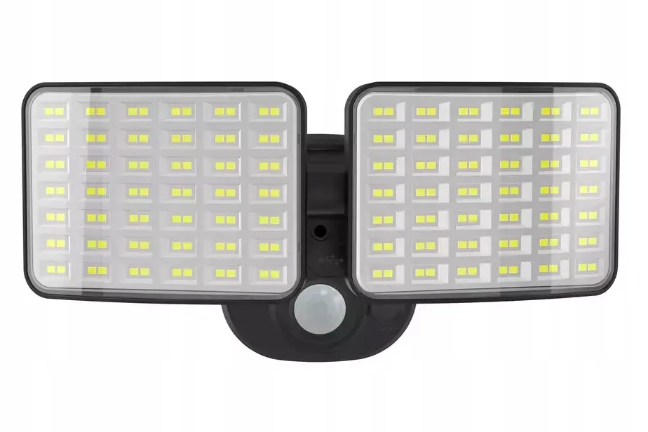 LAMPA LED Podwójna z CZUJNIKIEM RUCHU Wbudowany AKUMULATOR 2000lm