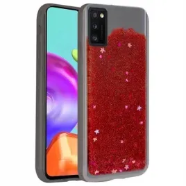 etui-plecki-do-samsunga-a41-brokat-czerwony