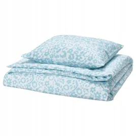 ikea-cymbalblomma-komplet-poscieli-150x200-50x60-cm-bialy-niebieski-kwiaty