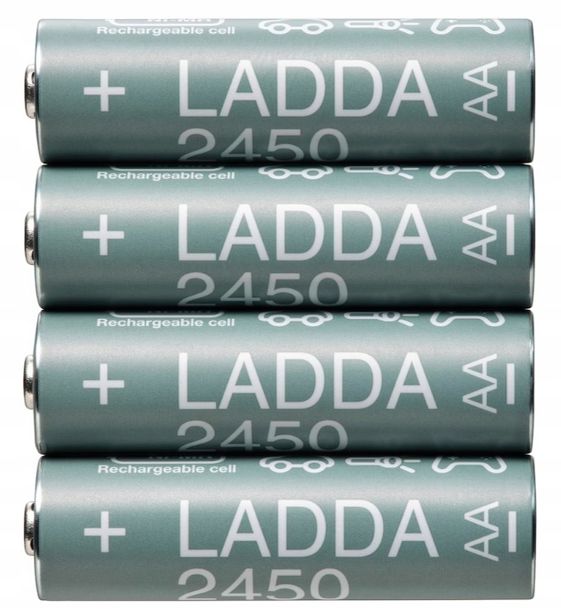 ﻿IKEA LADDA - akumulatorek do ładowania 2450 mAh