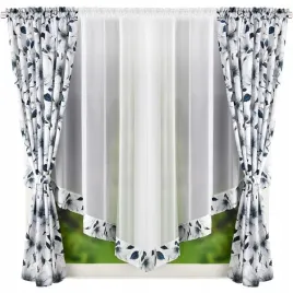 firanka-woalowa-biale-zaslony-w-niebieskie-liscie-komplet-160x400-cm-zestaw