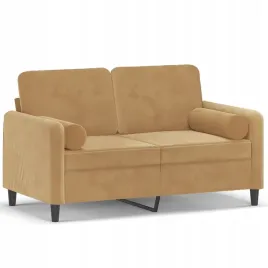2-osobowa-sofa-z-poduszkami-brazowa-120-cm-aksamit