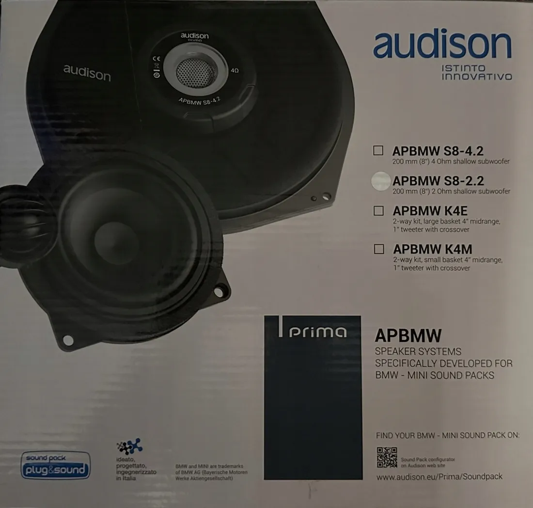 audison APMBW S8-4 ウーファー bmw mini